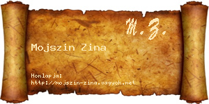 Mojszin Zina névjegykártya